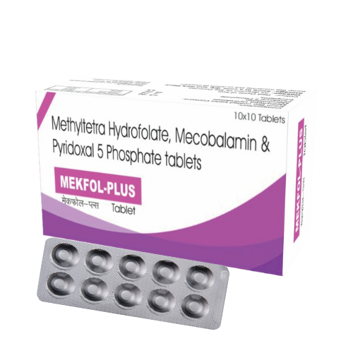 MEKFOL-PLUS (METHYLTETRAHYDROFOLATE 2.8 MG, MECOBALAMIN 2MG PYRIDOXAL5-PHOSPHATE 25MG)